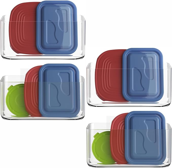 MaraFansie 4 Pack Over Cabinet Organizer Storage Lid Organizer Caddy Space by MakeStorageMoreFun