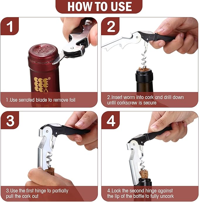 Wine Keys Opener Travel Corkscrew Wine bottle Opener Waiter Beer Bartender - Image 6