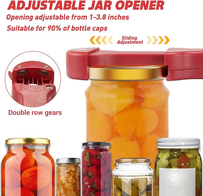 7 in 1 Jar Opener Bottle Opener and Wine Opener - Image 3