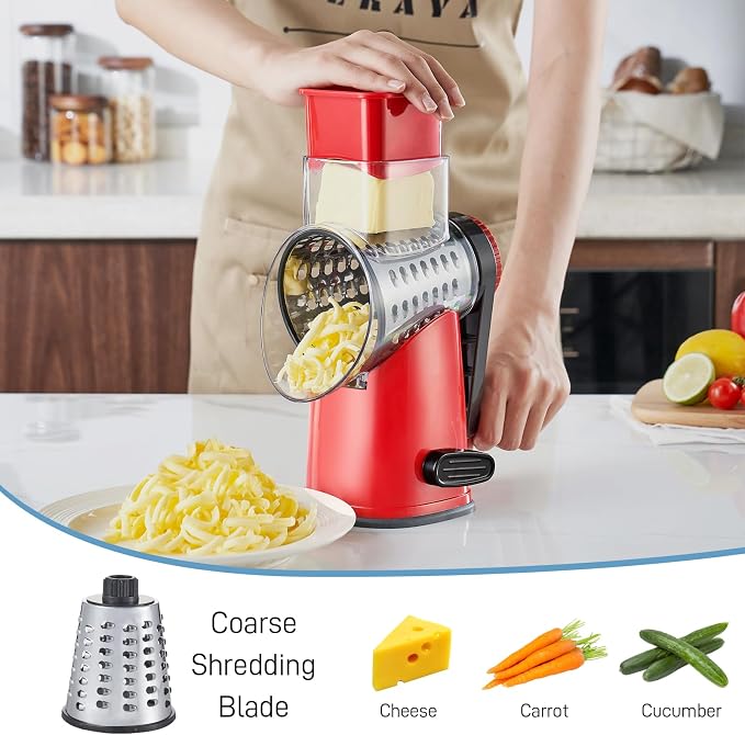 VEKAYA Rotary Cheese Grater Hand Crank - Image 4