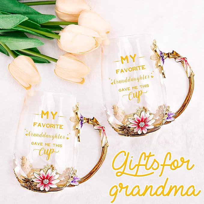 OEAGO Grandma Gifts from Granddaughter Tea Cup Birthday Grandparent Gifts - Image 4
