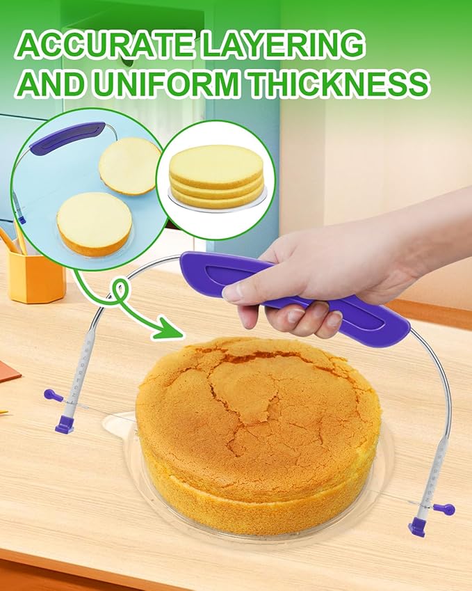 Cake Leveler, Cake Leveler & Slicer, Adjustable Cake Cutter Slicer Leveler - Image 4