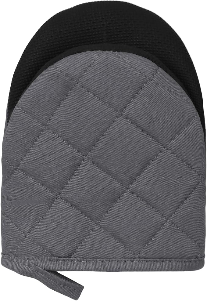 Short Oven Mitts, Heat Resistant 500°F, Silicone Grip Kitchen Gloves, Non-Slip - Image 6