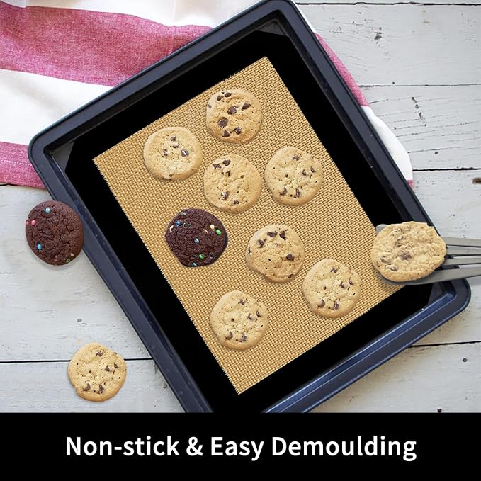 Small Silicone Baking Mats, 11-4/5x8-1/4 Inch Quarter Sheet Size, Non Stick - Image 3