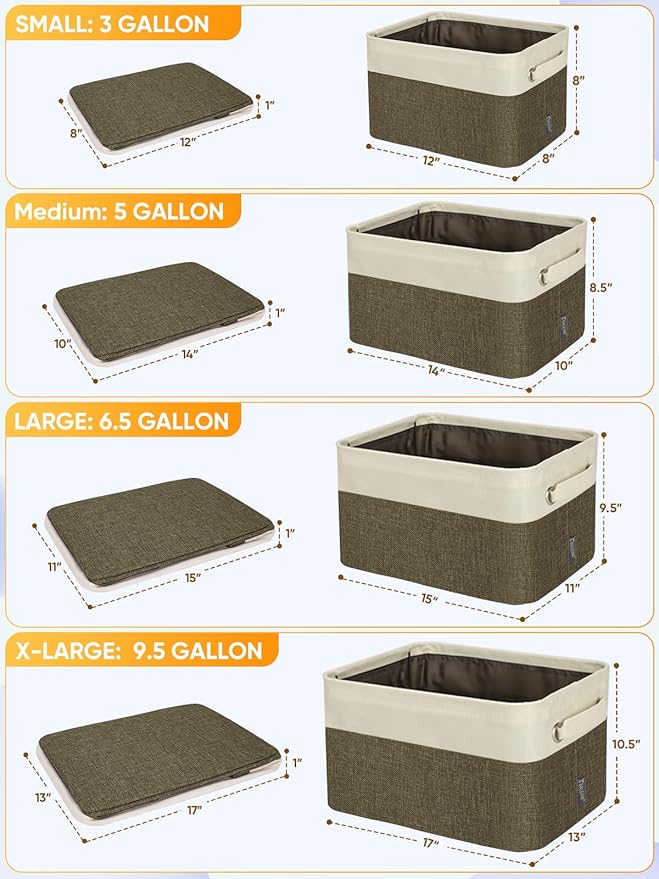 BALEINE 1 Pack Fabric Closet Storage Bins - Image 2