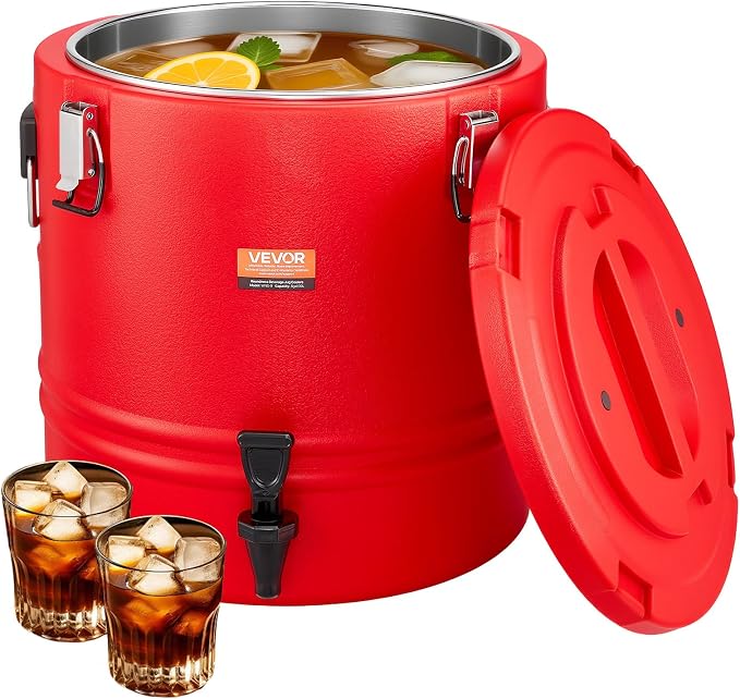 VEVOR Insulated Beverage Dispenser, 8 Gal/30.3L Thermal Hot and Cold Drink by VEVOR