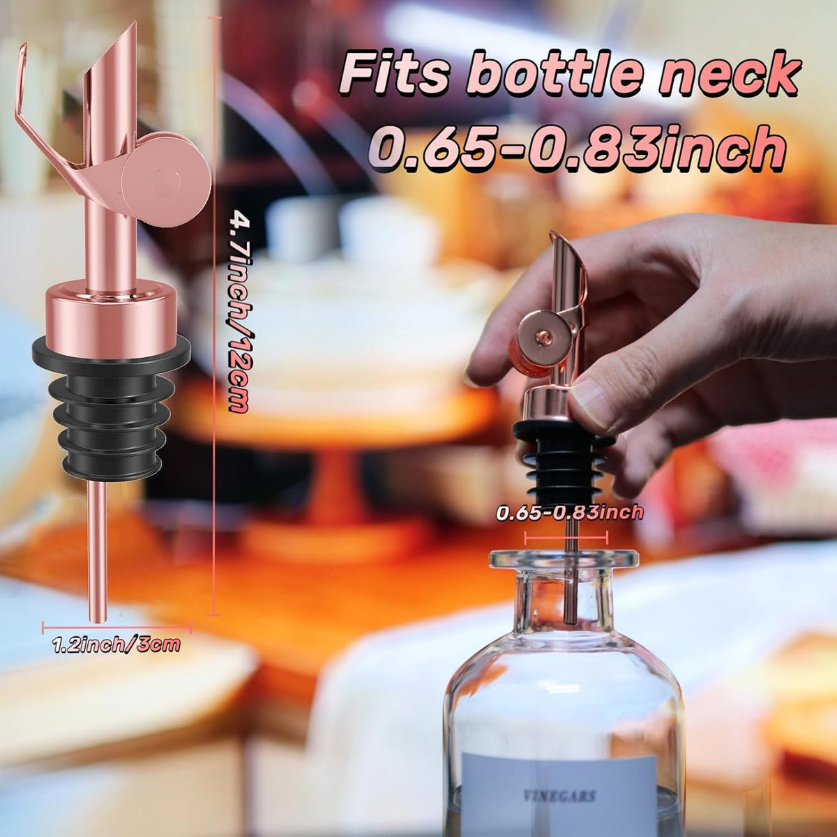 Olive Oil Dispenser Spout, Weighted Liquor Pour Spout, Dispenser