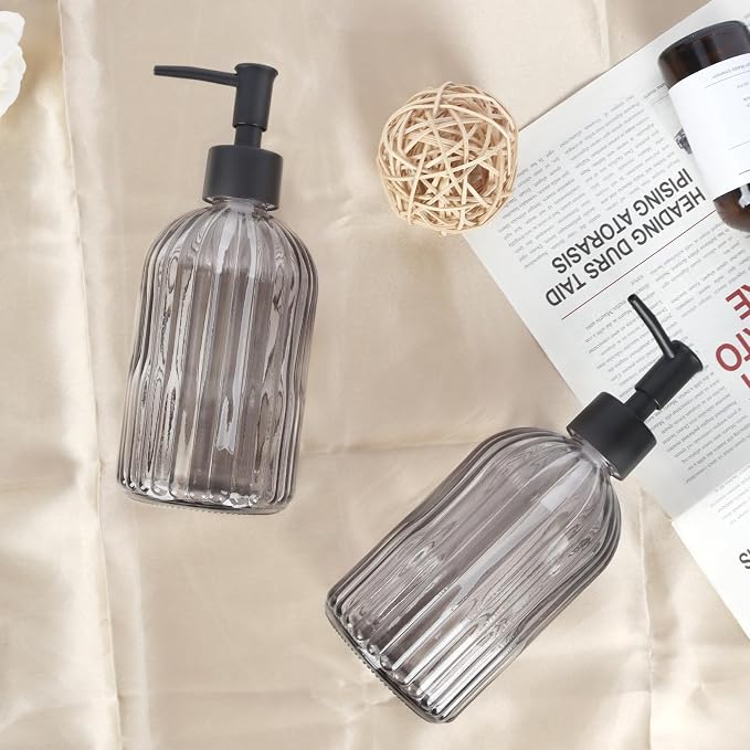 2 Pack 11oz Glass Soap Dispenser - Image 7