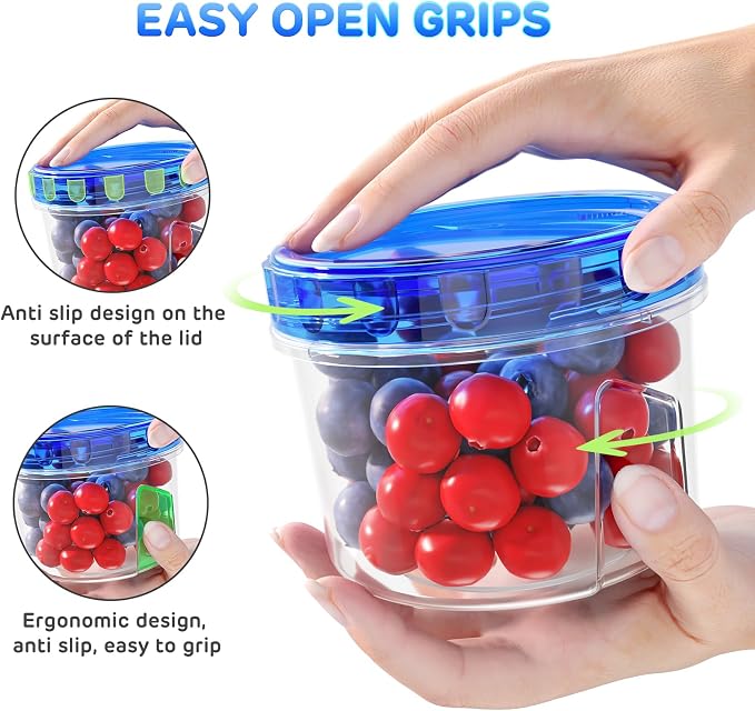 HOMETALL Freezer Storage Containers, Airtight Plastic Food Storage Containers - Image 5