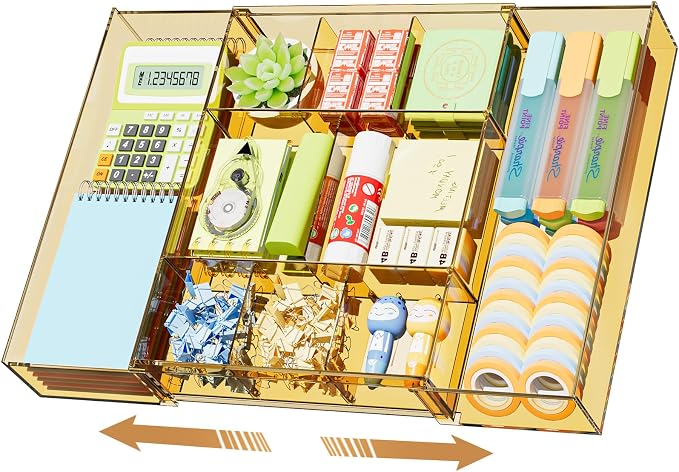 Marbrasse Expandable Desk Drawer Organizer, Desk Organizers and Accessories by Marbrasse