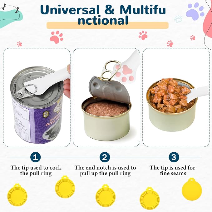 Uiifan Cat Food Lid Cat Food Can Covers Lids 8 Pcs Pet Can Supplies Set 5 - Image 5