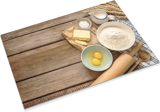 JAMBALAY Tempered Glass Cutting Board, Scratch Resistant, Heat Resistant by JAMBALAY