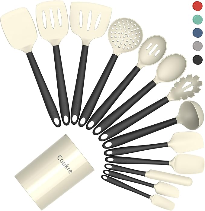 Coukre Silicone Kitchen Cooking Utensils Set by Coukre