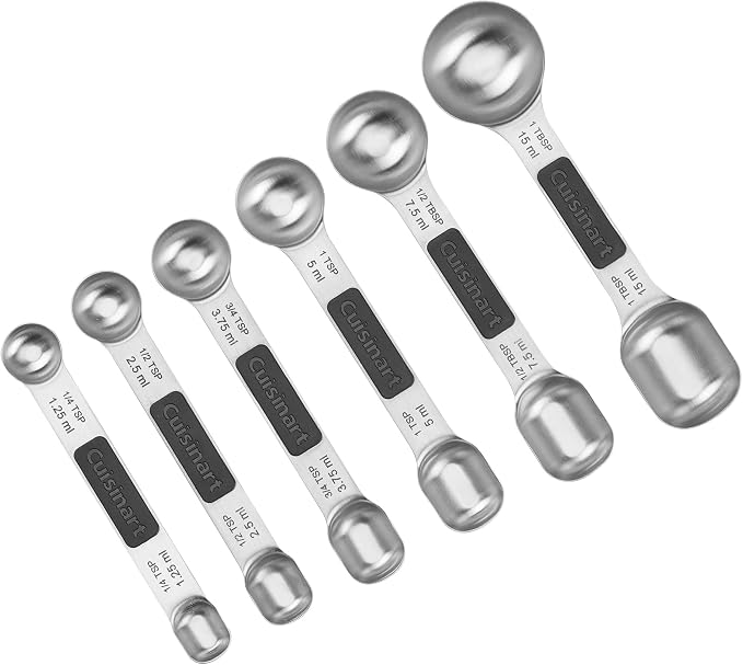 Cuisinart CTG-00-6MSP Stainless Steel 6P Set of Magnetic Measuring Spoons by Cuisinart