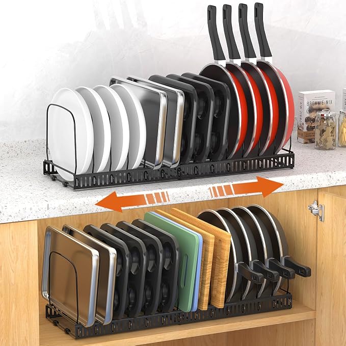 Housolution 2 Pack Baking and Cookie Sheet Organizer, Bakeware Tray Muffin Pan by Housolution
