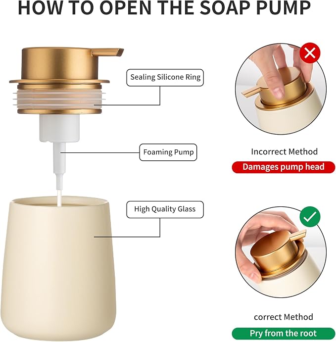 Enra Foaming Soap Dispenser, 12 Oz Modern Foam Soap Dispenser - Image 4
