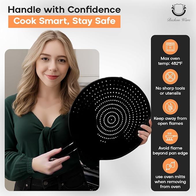 Splatter Screen for Frying Pan | USA Brand | 11-Inch Black, Fit Pans Silicone - Image 7