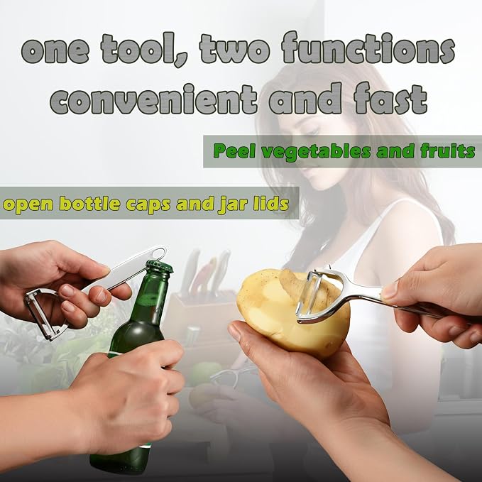 Vegetable Peeler with Bottle Opener, Stainless Steel, Razor-Sharp Blade - Image 7