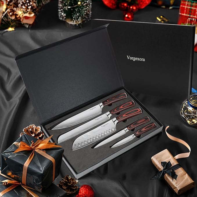5 Pcs Chefs Kitchen Sharp Knife Set - Image 2