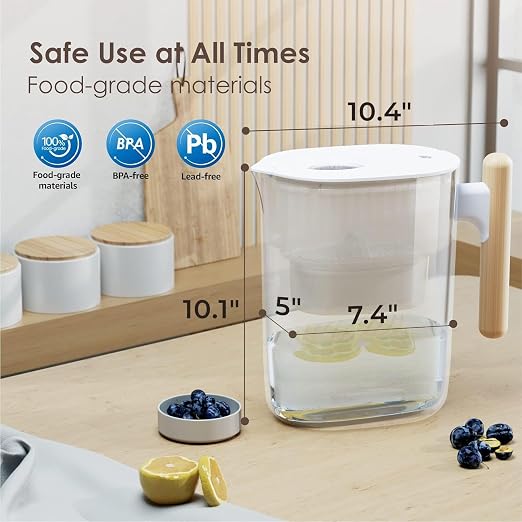 Waterdrop PT-04C Water Filter Pitcher, 10-Cup Capacity, NSF Certified, - Image 3