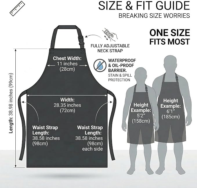 Homsolver Heavy Duty Vinyl Waterproof Apron - Image 6