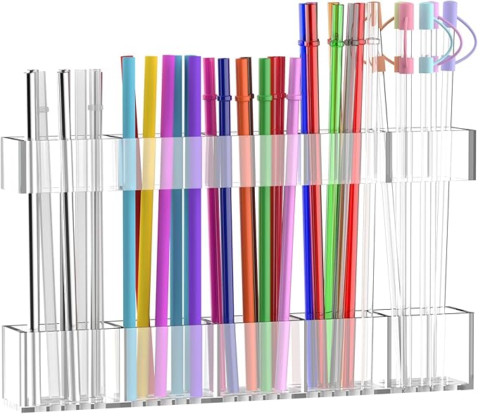 9.5” Large Acrylic Straw Holder by Rycid