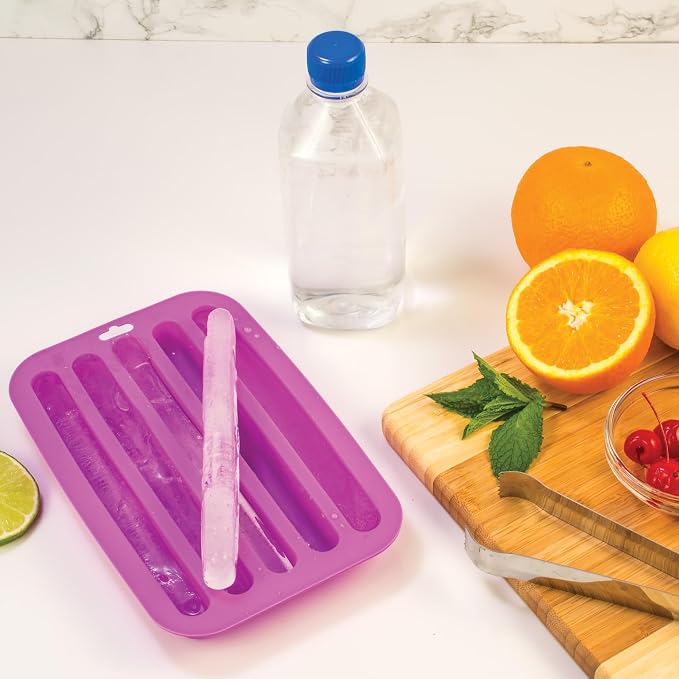 HIC Kitchen Silicone Water Bottle Ice Tray, Makes 5 Long Ice Sticks - Image 4