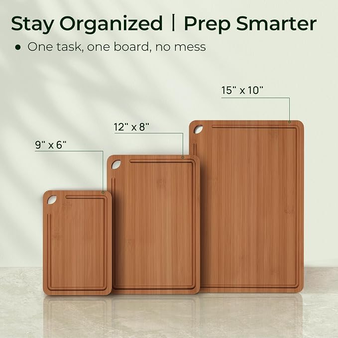 Keechee Bamboo Cutting Board, Durable Wood Cutting Boards - Image 7