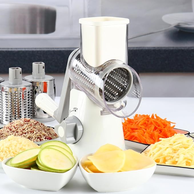 Cambom Rotary Cheese Grater Hand Crank Cheese Shredder - Image 8