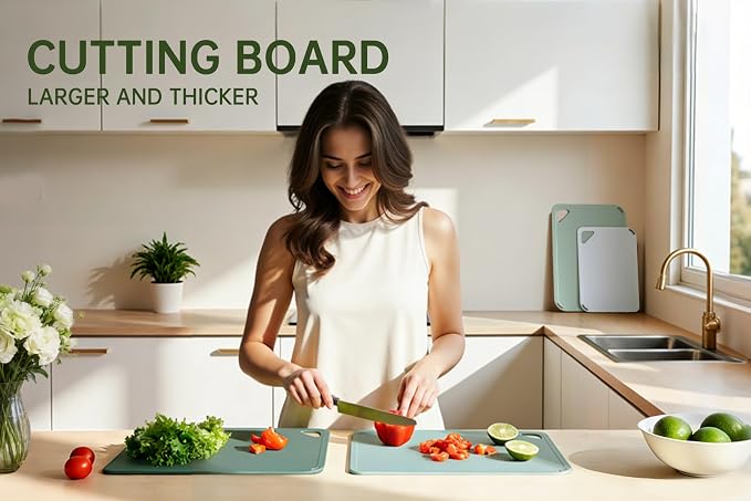 THETCHRY Plastic Cutting Board Set of 4, Extra Large Cutting Board - Image 9