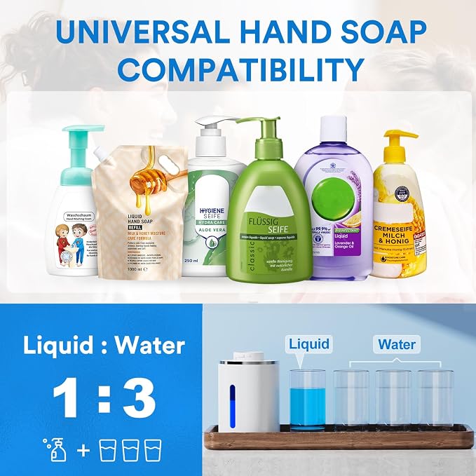 Automatic Foaming Soap Dispenser Touchless, Rechargeable Electric Hand ＆ Dish - Image 5