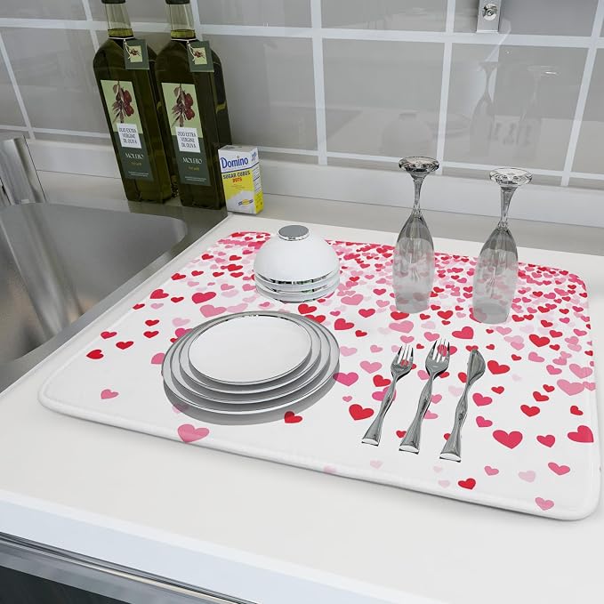 Valentine's Day Dish Drying Mat - Image 5