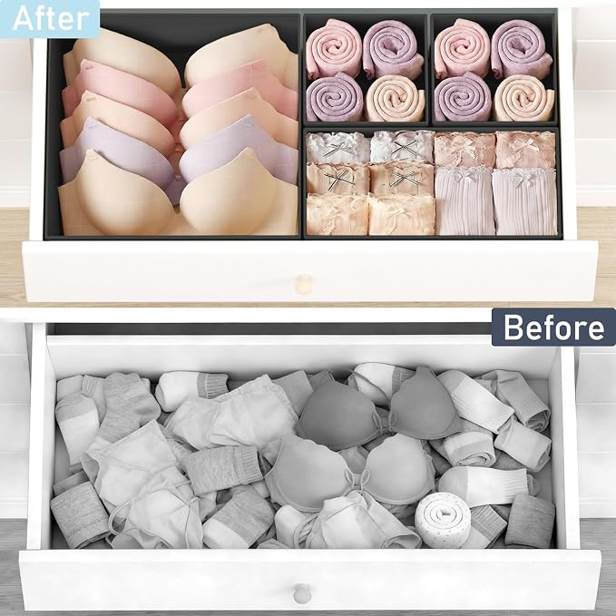 DIMJ Drawer Organizer Clothes 28 Pack - Image 6