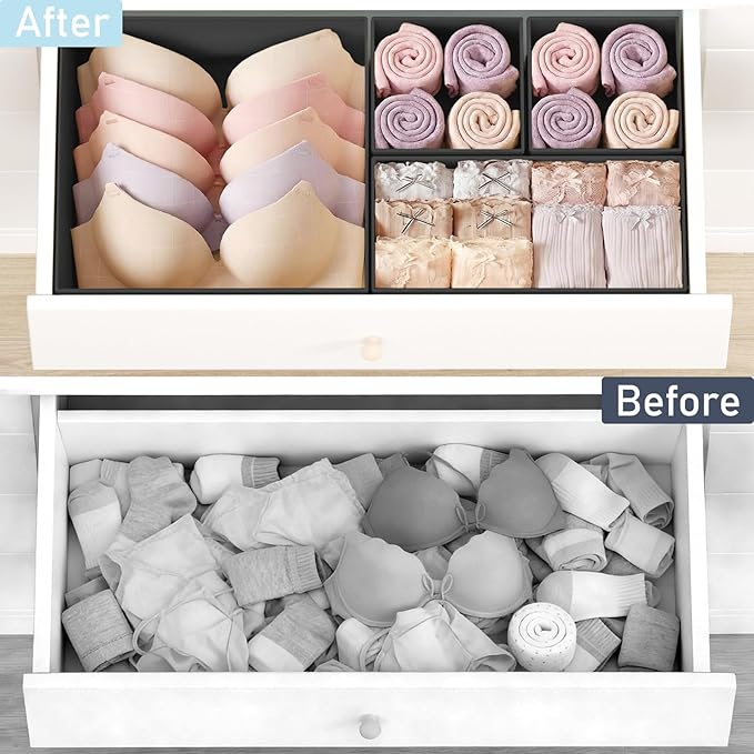 DIMJ Drawer Organizer Clothes, 30 Pack Dresser Organizer, Foldable Closet - Image 6