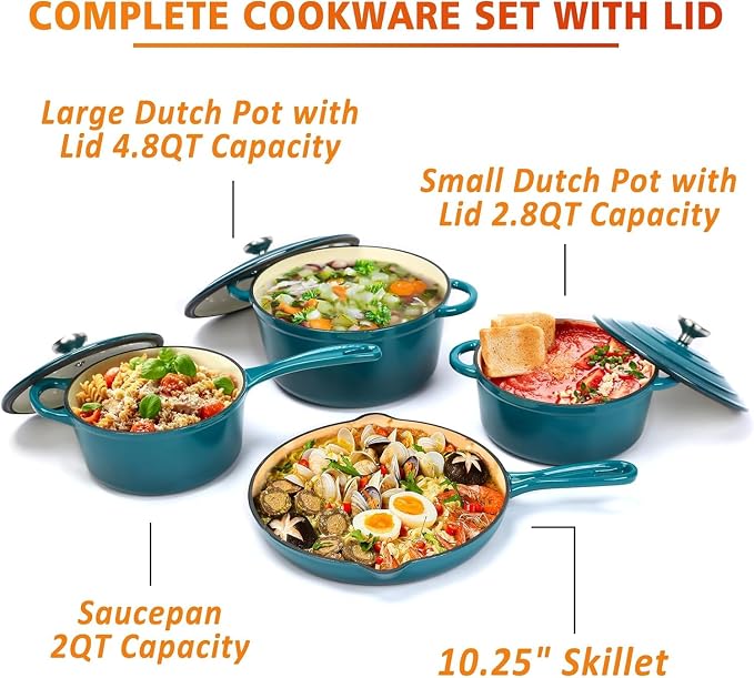 Hisencn Enameled Cast Iron Cookware Set - Image 2