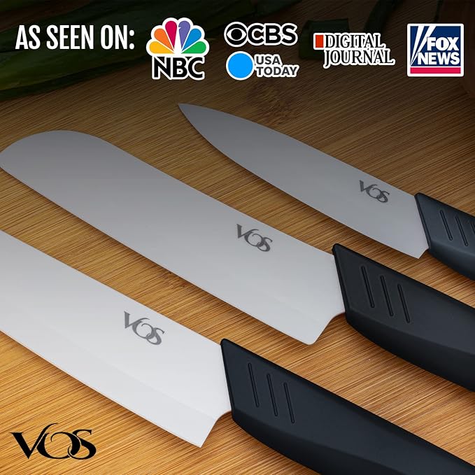 Vos Ceramic Knife Set in Elegant Gift Box, Ceramic Knives Set - Image 6