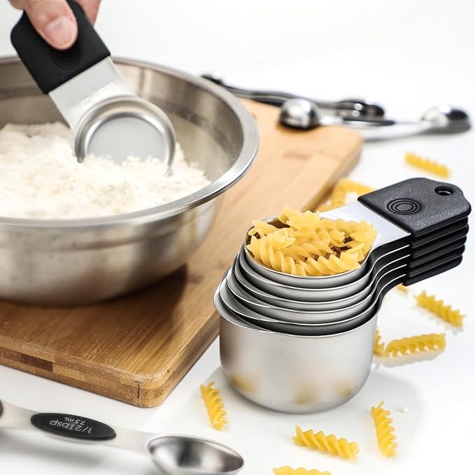 Magnetic Measuring Cups, Stainless Steel Kitchen Aid Cups Measuring set - Image 3