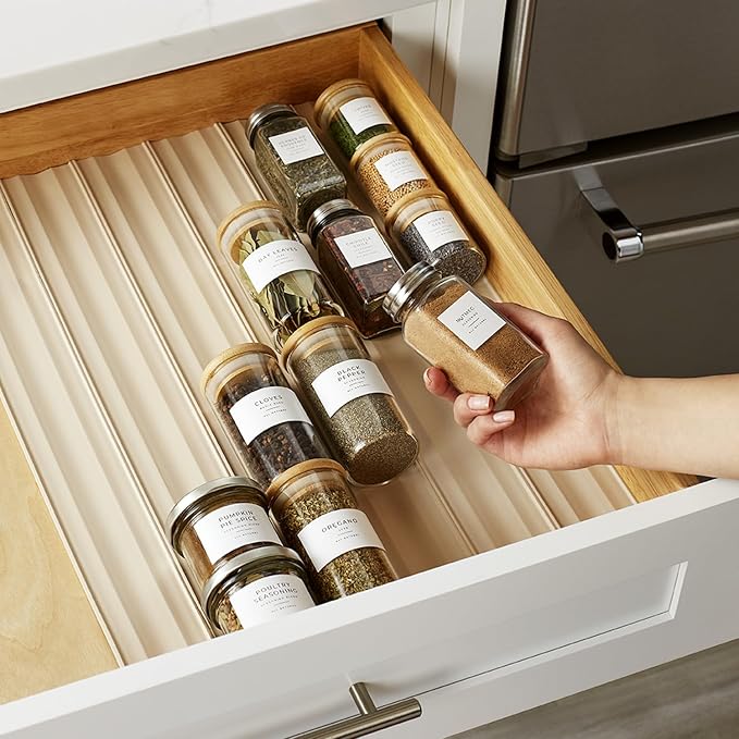 YouCopia SpiceLiner Adjustable Spice Drawer Liner, 10ft Roll, Seasoning and - Image 5