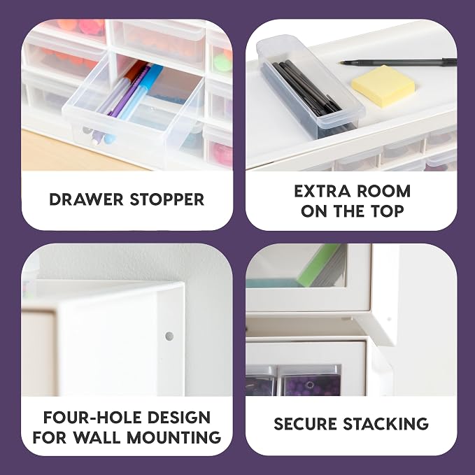 IRIS USA Small Parts Storage Cabinet, Made in USA, 44-Drawer Organizer - Image 5
