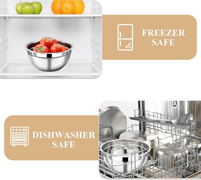 7 Piece Stainless Steel Mixing Bowls - Image 9