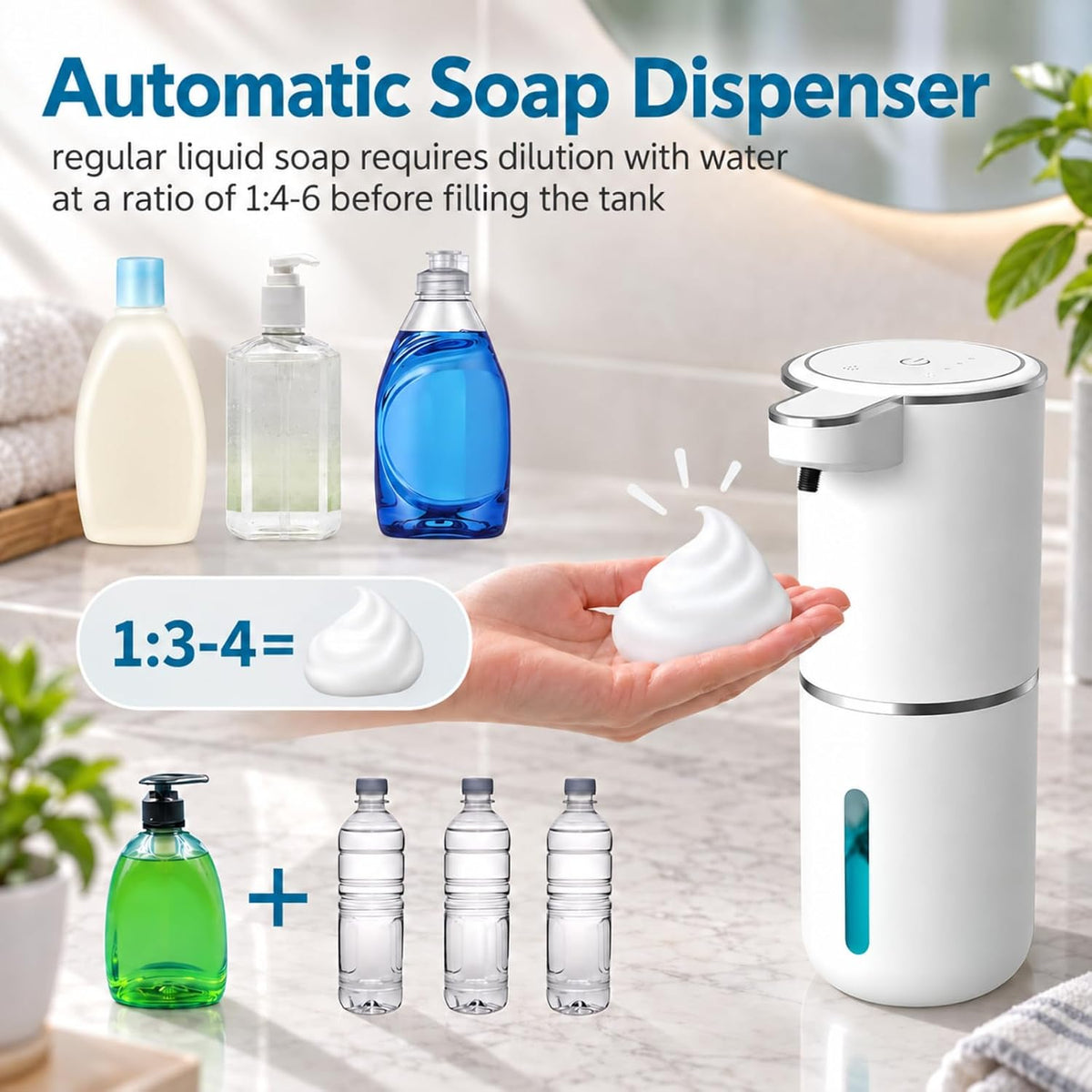 Automatic Soap Dispenser – Touchless Foaming Soap Dispenser 400ml USB