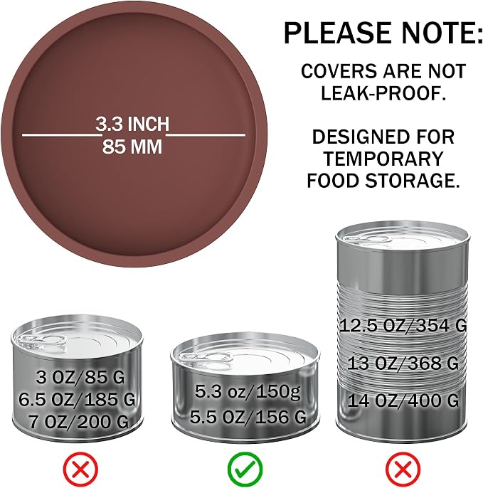 OHMO 2 Pack Pet Food Can Lids, Silicone Pet Food Can Lids Covers - Image 2