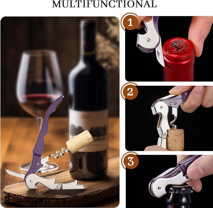 HYZ 2-Pack Wine Opener Waiter Corkscrew, Professional Wine Key - Image 5