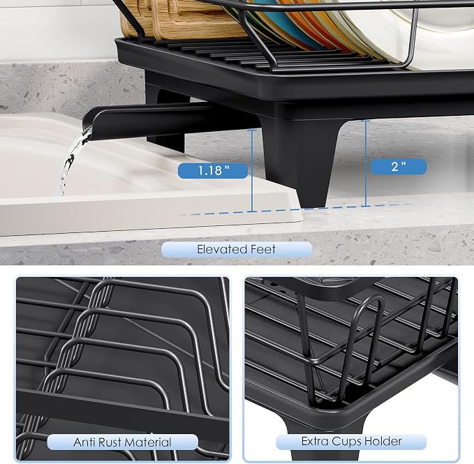 Urackify Dish Drying Rack for Kitchen Counter, Sink Dish Rack - Image 6