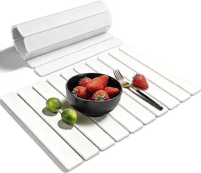 Large Stone Dish Drying Mat for Kitchen Counter, Collapsible Quick Dry by Unknown