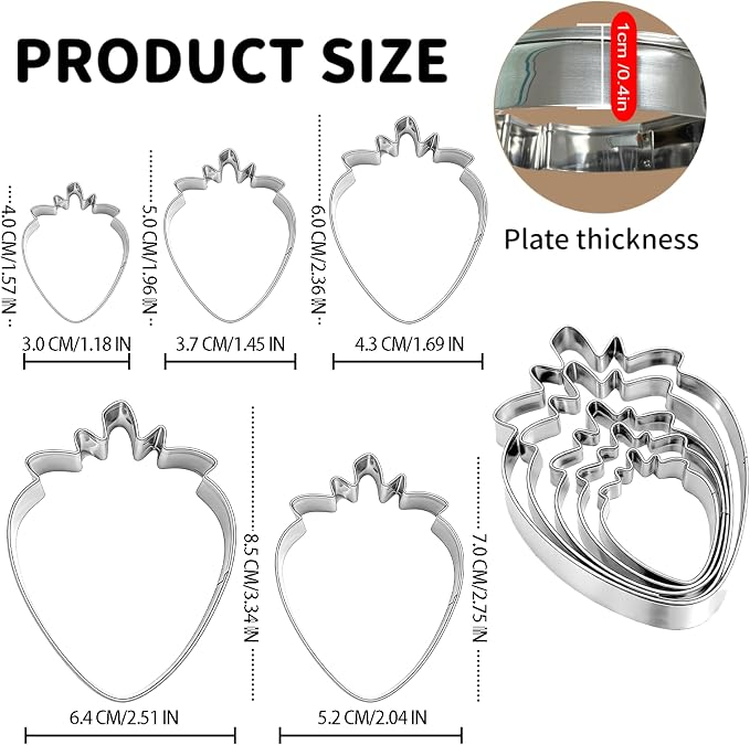 Strawberry Cookie Cutter Fruit Vegetbale Biscuit Cutters - Image 2