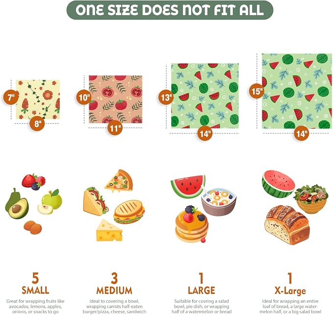 Akeeko Reusable Beeswax Food Wraps - Image 2