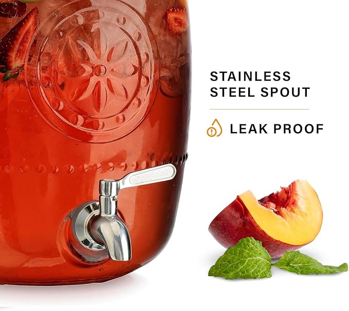 2.5 Gallon Glass Beverage Dispenser - Image 3