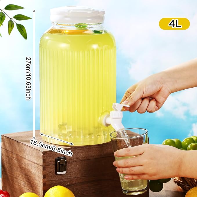 SiliFine 2 Pieces 1 Gallon Plastic Beverage Dispenser - Image 2