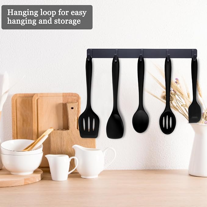 E-far 10 Pieces Silicone Cooking Utensils Set, Heat Resistant Kitchen Utensil - Image 6